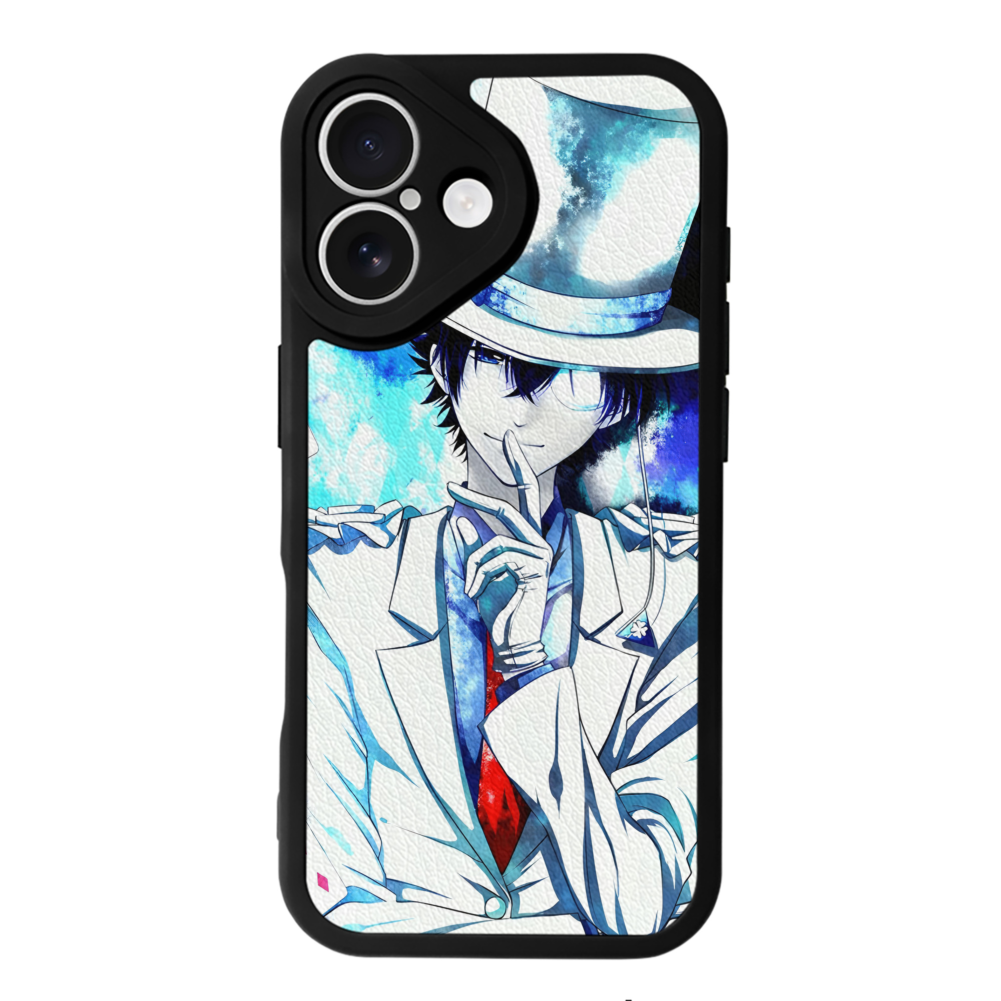 （画像用） 名探偵コナン Detective Conan 【iPhone 16シリーズ対応】シリコンスマホケース（レザー調） 材質：シリコン